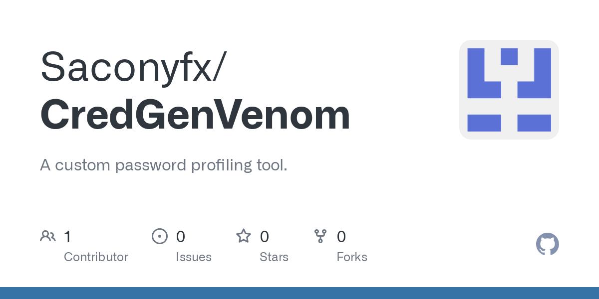 CredGen Venom - Password Profiling Tool